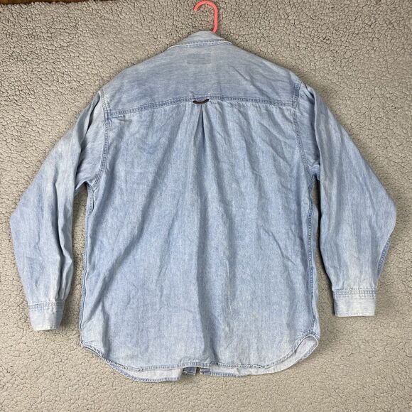 VTG Marlboro Country Store Denim Shirt 90’s Button Up Down Front Mens L *READ - Picture 11 of 16
